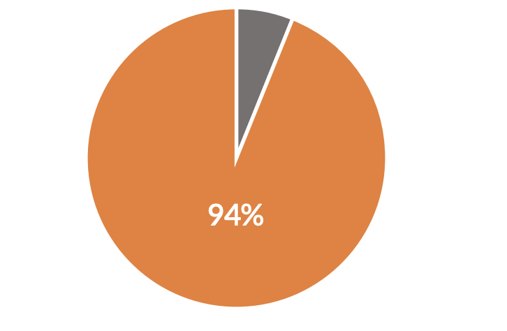 94% pie chart